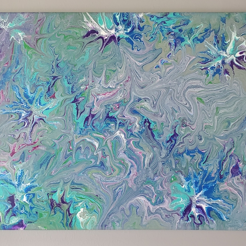 Acrylic Fluid Art on Canvas
